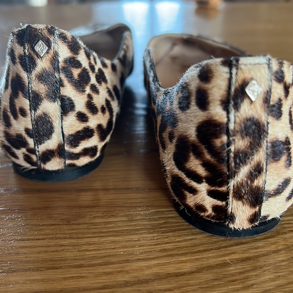 Sam Edelman Rosalie leather fur upper animal print flats.size 7.5 - Picture 6 of 9
